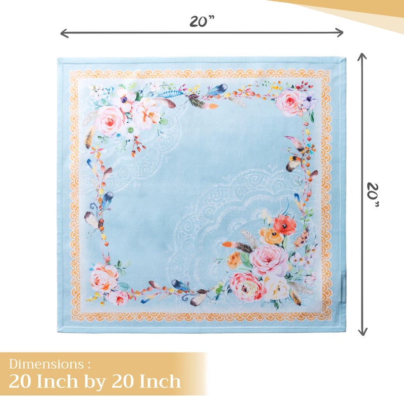 Maison d' Hermine Cloth Napkins Set of 4 100% Cotton Everyday Reusable Square Napkins Cloth Washable, Dinner, Party, Wedding, Restaurant, Spring/Summer (Ibiza, 20" x 20") - Image 4